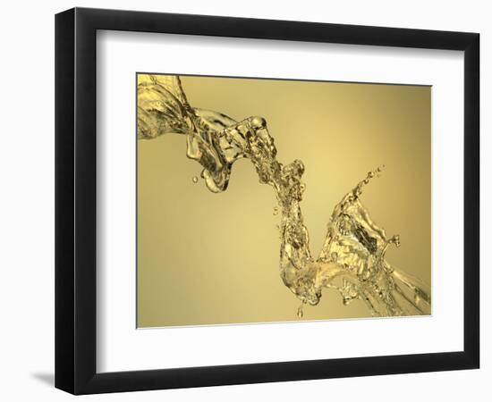 Abstract Shape Formed by Splashing Water-Mike Agliolo-Framed Photographic Print
