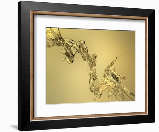 Abstract Shape Formed by Splashing Water-Mike Agliolo-Framed Photographic Print