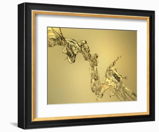 Abstract Shape Formed by Splashing Water-Mike Agliolo-Framed Photographic Print