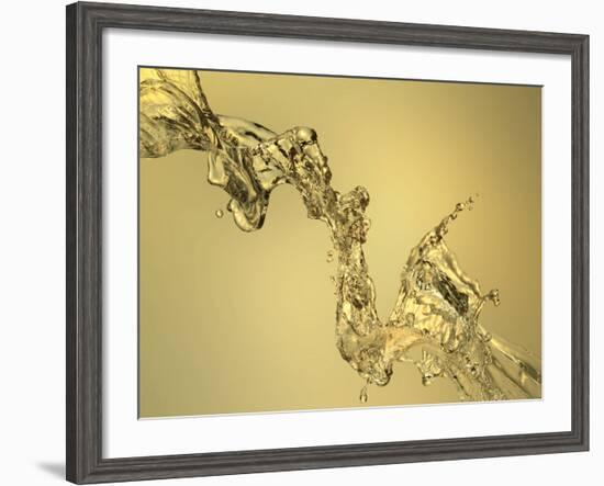 Abstract Shape Formed by Splashing Water-Mike Agliolo-Framed Photographic Print