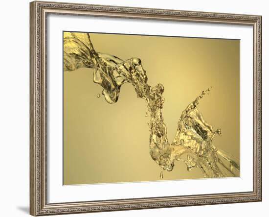 Abstract Shape Formed by Splashing Water-Mike Agliolo-Framed Photographic Print