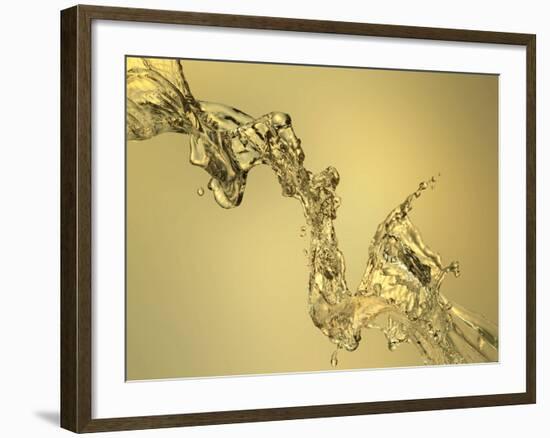 Abstract Shape Formed by Splashing Water-Mike Agliolo-Framed Photographic Print