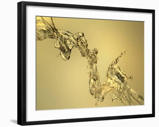 Abstract Shape Formed by Splashing Water-Mike Agliolo-Framed Photographic Print