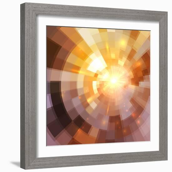 Abstract Shining Mosaic Background-art_of_sun-Framed Art Print