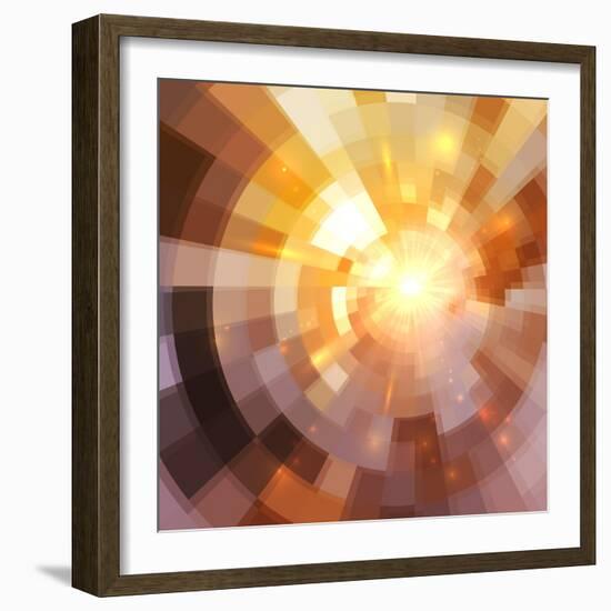 Abstract Shining Mosaic Background-art_of_sun-Framed Art Print