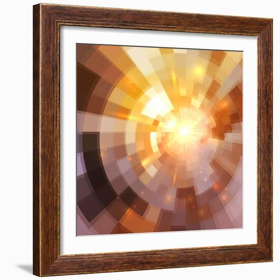 Abstract Shining Mosaic Background-art_of_sun-Framed Art Print