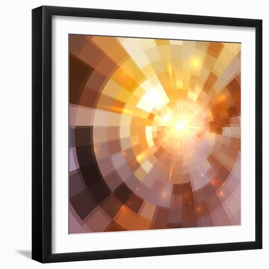 Abstract Shining Mosaic Background-art_of_sun-Framed Art Print