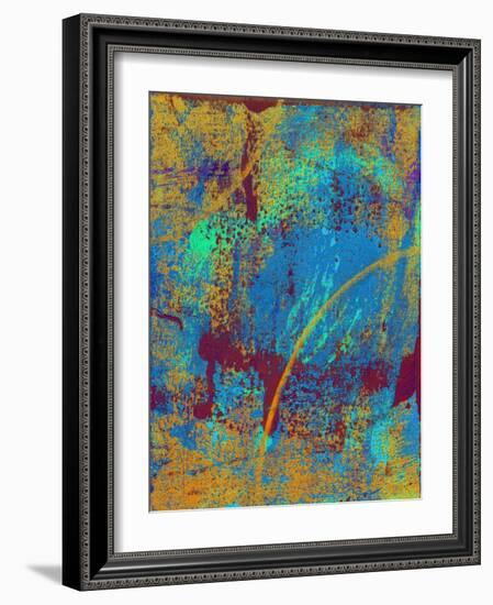 Abstract Solar Eclipse-Ricki Mountain-Framed Art Print