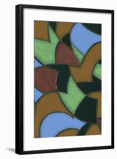 Abstract Stained Glass Pattern-Found Image Press-Framed Giclee Print