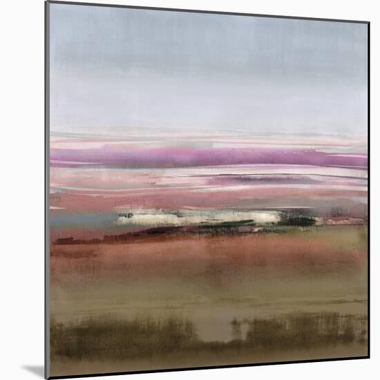 Abstract Stains Brown Horizon-David Moore-Mounted Art Print