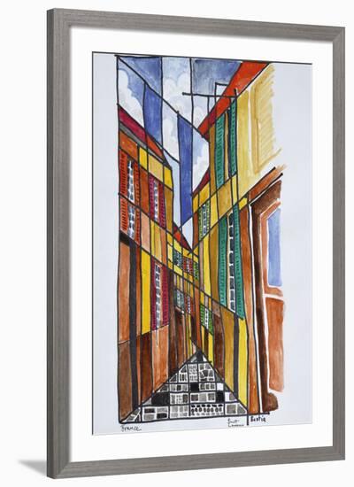 Abstract streets of Bastia, Corsica, France-Richard Lawrence-Framed Premium Photographic Print