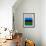 Abstract Stripe Theme Blue-NaxArt-Framed Art Print displayed on a wall