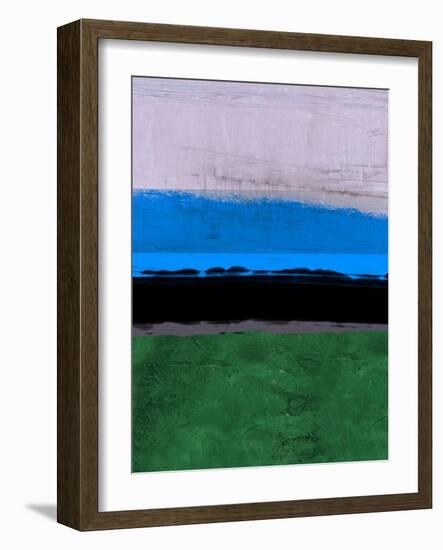 Abstract Stripe Theme Blue-NaxArt-Framed Art Print