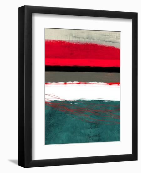 Abstract Stripe Theme Grey and White-NaxArt-Framed Art Print