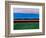 Abstract Stripe Theme Orange and Blue-NaxArt-Framed Art Print