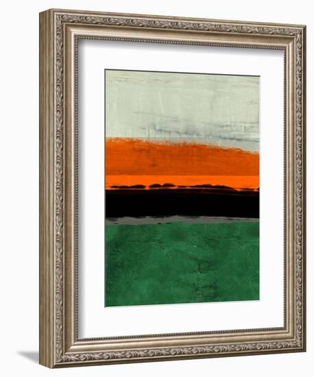 Abstract Stripe Theme Orange-NaxArt-Framed Art Print