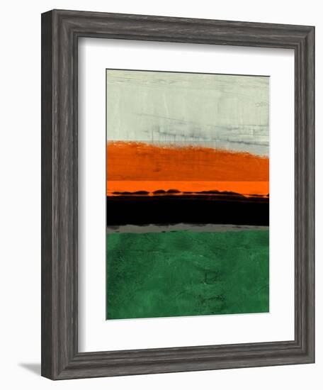 Abstract Stripe Theme Orange-NaxArt-Framed Art Print