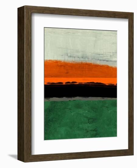 Abstract Stripe Theme Orange-NaxArt-Framed Art Print