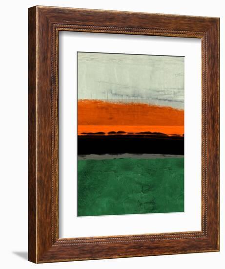 Abstract Stripe Theme Orange-NaxArt-Framed Art Print