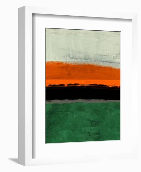 Abstract Stripe Theme Orange-NaxArt-Framed Art Print