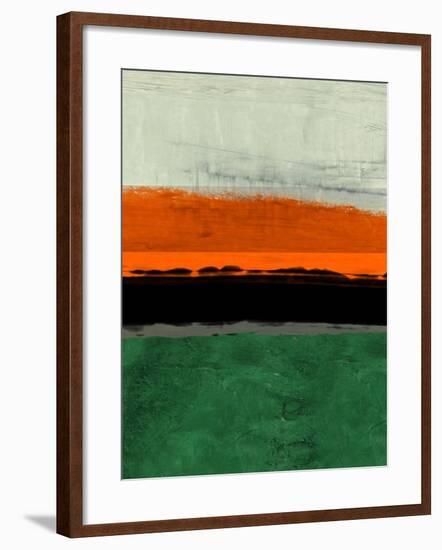 Abstract Stripe Theme Orange-NaxArt-Framed Art Print