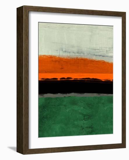 Abstract Stripe Theme Orange-NaxArt-Framed Art Print
