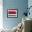 Abstract Stripe Theme Red Grey and White-NaxArt-Framed Art Print displayed on a wall