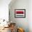 Abstract Stripe Theme Red Grey and White-NaxArt-Framed Art Print displayed on a wall