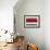 Abstract Stripe Theme Red Grey and White-NaxArt-Framed Art Print displayed on a wall