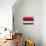 Abstract Stripe Theme Red Grey and White-NaxArt-Art Print displayed on a wall