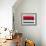 Abstract Stripe Theme Red Grey and White-NaxArt-Framed Art Print displayed on a wall
