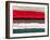 Abstract Stripe Theme Red Grey and White-NaxArt-Framed Art Print