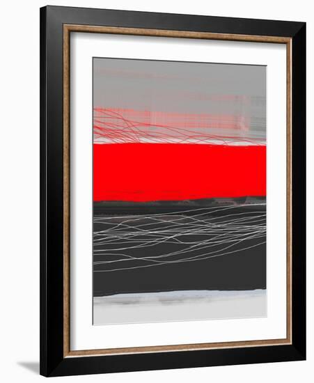 Abstract Stripe Theme Red-NaxArt-Framed Art Print