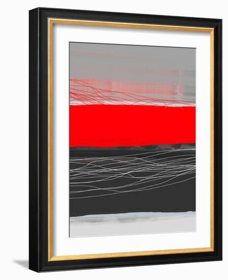 Abstract Stripe Theme Red-NaxArt-Framed Art Print