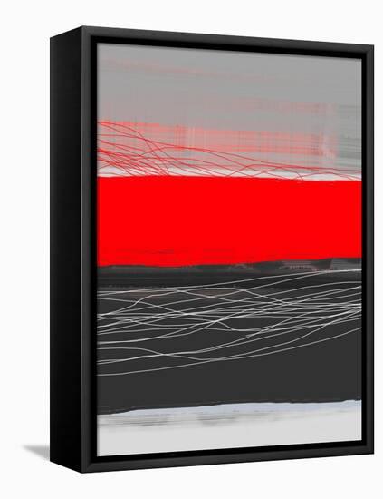 Abstract Stripe Theme Red-NaxArt-Framed Stretched Canvas