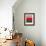 Abstract Stripe Theme Red-NaxArt-Framed Premium Giclee Print displayed on a wall