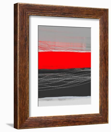 Abstract Stripe Theme Red-NaxArt-Framed Premium Giclee Print