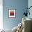 Abstract Stripe Theme Red-NaxArt-Framed Art Print displayed on a wall