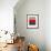 Abstract Stripe Theme Red-NaxArt-Framed Art Print displayed on a wall