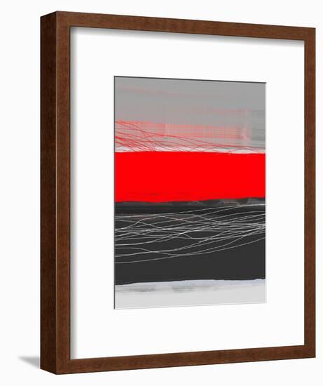 Abstract Stripe Theme Red-NaxArt-Framed Art Print