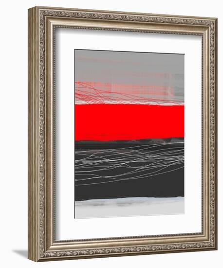 Abstract Stripe Theme Red-NaxArt-Framed Art Print