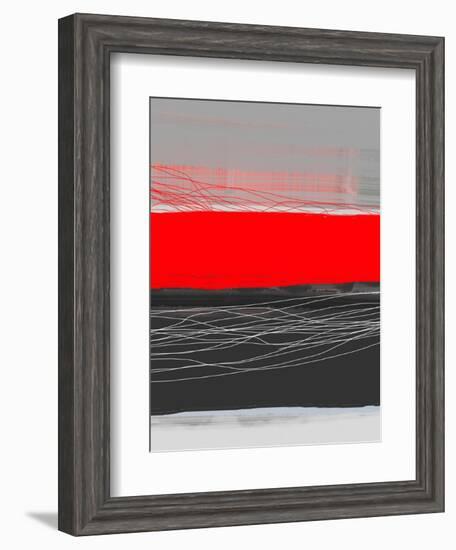 Abstract Stripe Theme Red-NaxArt-Framed Art Print