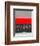 Abstract Stripe Theme Red-NaxArt-Framed Art Print