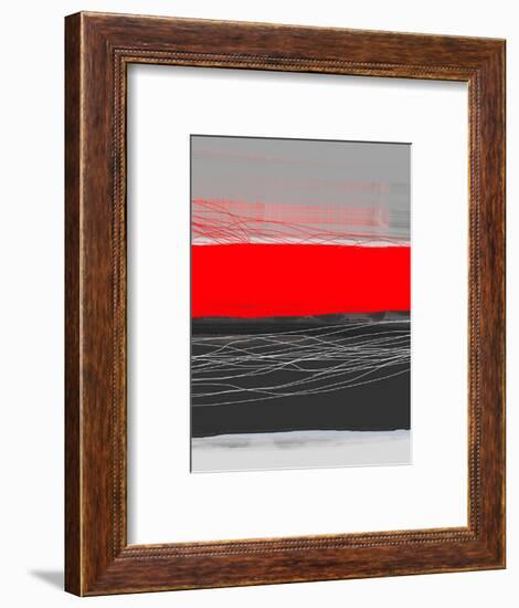 Abstract Stripe Theme Red-NaxArt-Framed Art Print