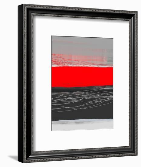 Abstract Stripe Theme Red-NaxArt-Framed Art Print