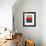 Abstract Stripe Theme Red-NaxArt-Framed Art Print displayed on a wall
