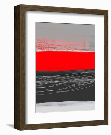 Abstract Stripe Theme Red-NaxArt-Framed Art Print