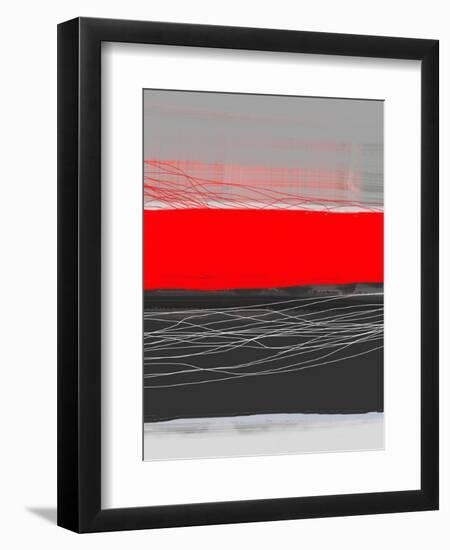 Abstract Stripe Theme Red-NaxArt-Framed Art Print