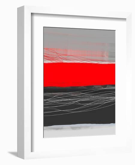 Abstract Stripe Theme Red-NaxArt-Framed Art Print