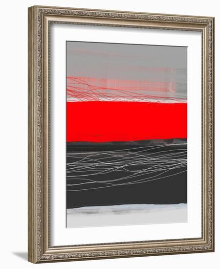 Abstract Stripe Theme Red-NaxArt-Framed Art Print